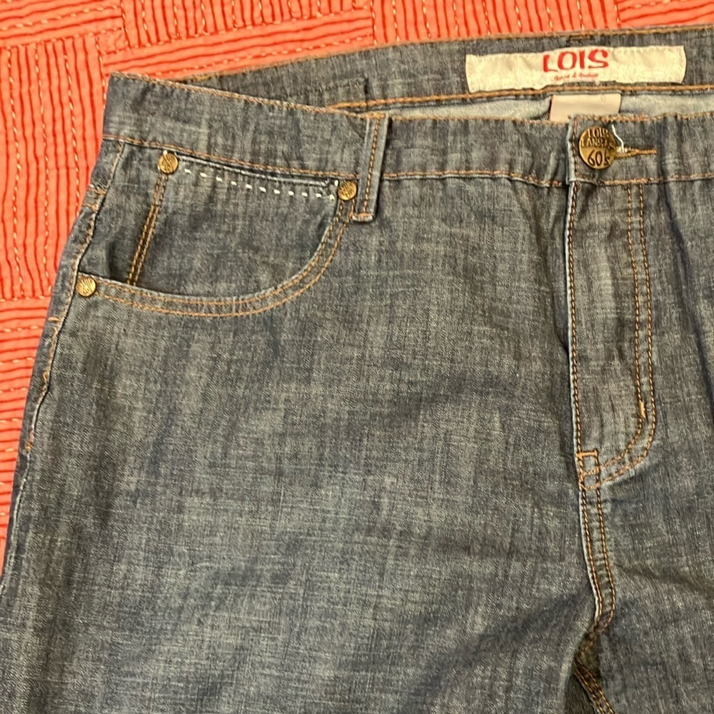 Lois vintage 60’s style Classic Blue Straight Leg lightweight cotton blendJeans - Picture 3 of 13